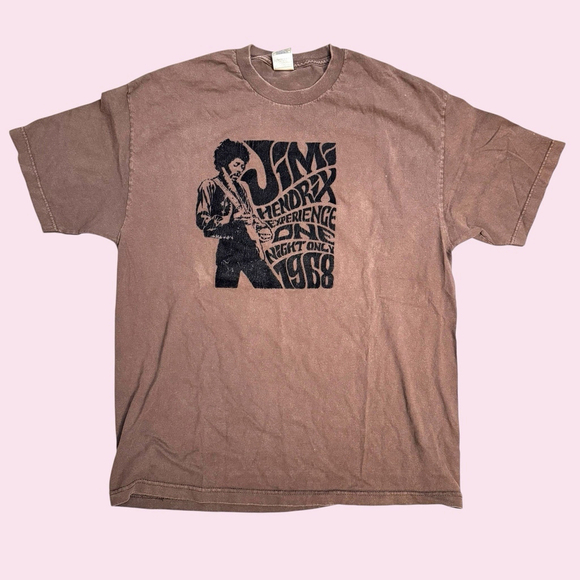 Alstyle Apparel & Activewear Other - Y2K Jimi Hendrix 1968 Experience One Night Only Velvet Textured T-Shirt Men's XL
